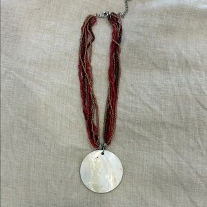 Boho bead she necklace